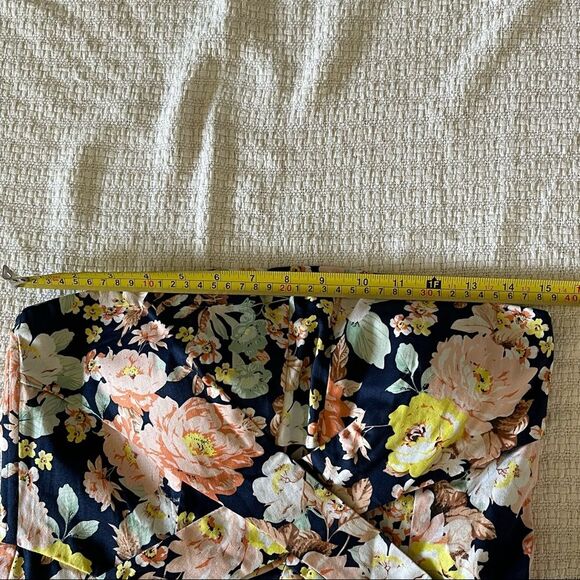 MINUET Floral Printed Strapless floral summer cotton dress, size M - Picture 11 of 12